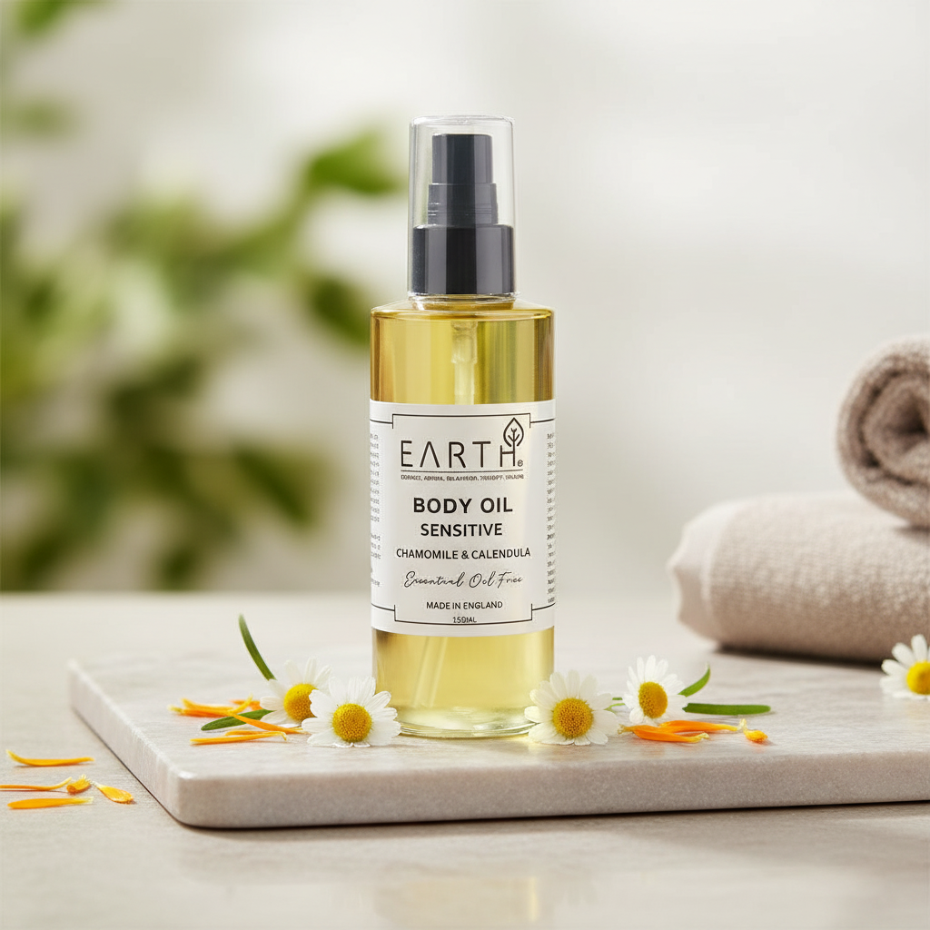 EARTH BODY OIL - ESSENTIAL OIL FREE FOR SENSITIVE SKIN- 150 ML
