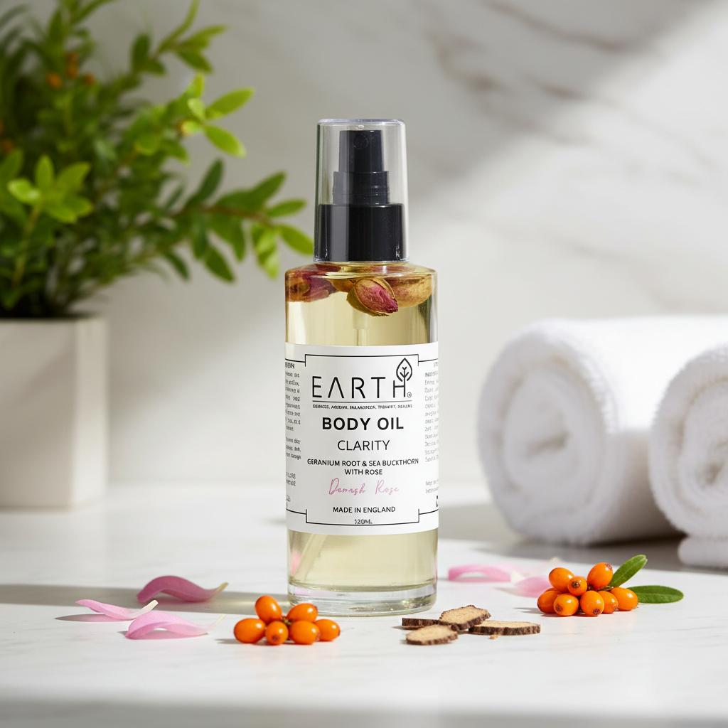 EARTH BODY OIL WITH DAMASK ROSE - 150 ML